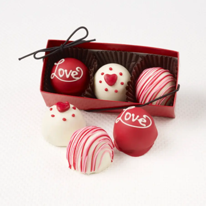 4.5 oz 3 Pc Fudge Love Truffle (Hearts)